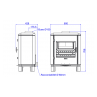Estufa de Leña Carolo Zen de Invicta planos