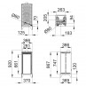 Plano dimensiones estufa pellets Free 6 Visión