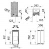 Plano dimensiones estufa pellets Free 6