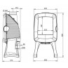 Estufa de Leña ELO L de Invicta medidas