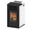 Estufa de pellets canalizable Teide Air 13 kW blanco