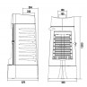 Estufa de Leña Chamane Invicta - Plano Medidas