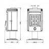 Estufa de Leña Mesnil Invicta - Plano Medidas