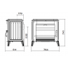 Estufa de Leña Modena Invicta - Plano Medidas