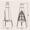 Estufa de Leña Tipi -  Medidas