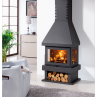 Chimenea metálica de leña Canada EcoDesign ambiente