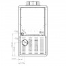 Estufa de pellets Tambora 7kW entradas y salidas