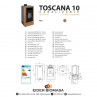 Ficha técnica Estufa Pellets T10 Wood canalizada