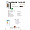 Estufa Pellets Pegaso Pasillo 8 KW Ficha técnica