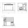 Insertable de pellets Misti 8 kW medidas