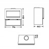 dimensiones estufa de leña fenix ecodesign de panadero