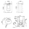 Plano medidas estufa de pellet Princesa