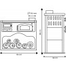 Plano medidas Cocina de leña Country Ceramic