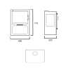 Plano medidas estufa de leña Coral 3V EcoDesign