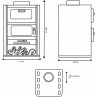 Plano medidas estufa de leña Bigfire