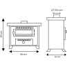 Plano medidas estufa de leña 