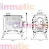 Plano medidas estufa de leña G1 Bosch Marin
