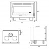 Plano dimensiones estufa insertable C-820 S EcoDesign