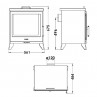 Plano medidas estufa de leña Orleans EcoDesign