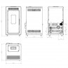 Termoestufa pellets Kilauea de 14 kW medidas