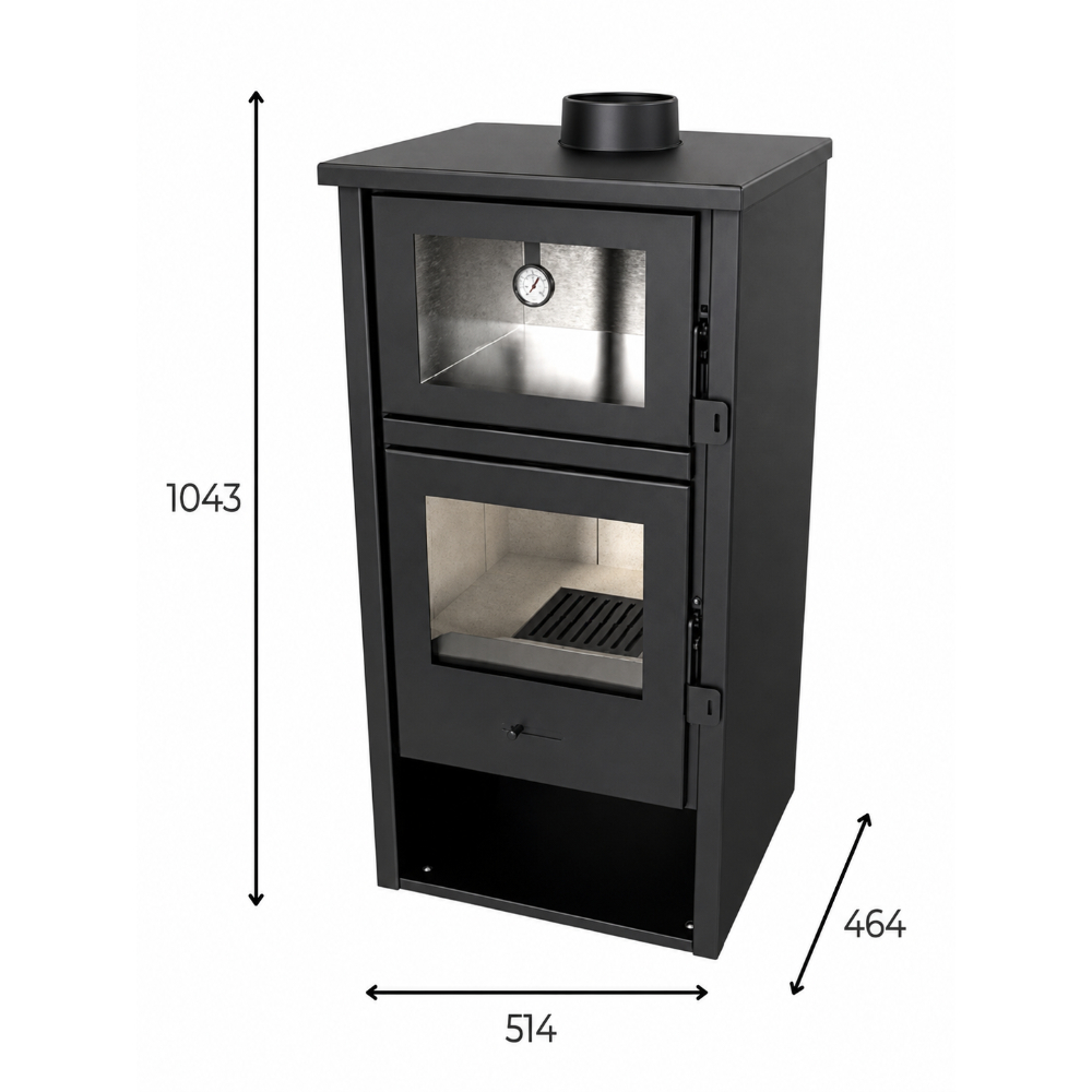 Dimensiones de la estufa de leña con horno Forno C Hualge Dimensiones de la estufa de leña con horno Forno C Hualge