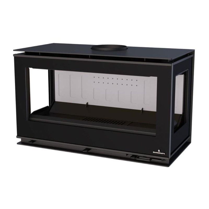 Estufa de leña Cairo 90 3C Box Bronpi interior firetek