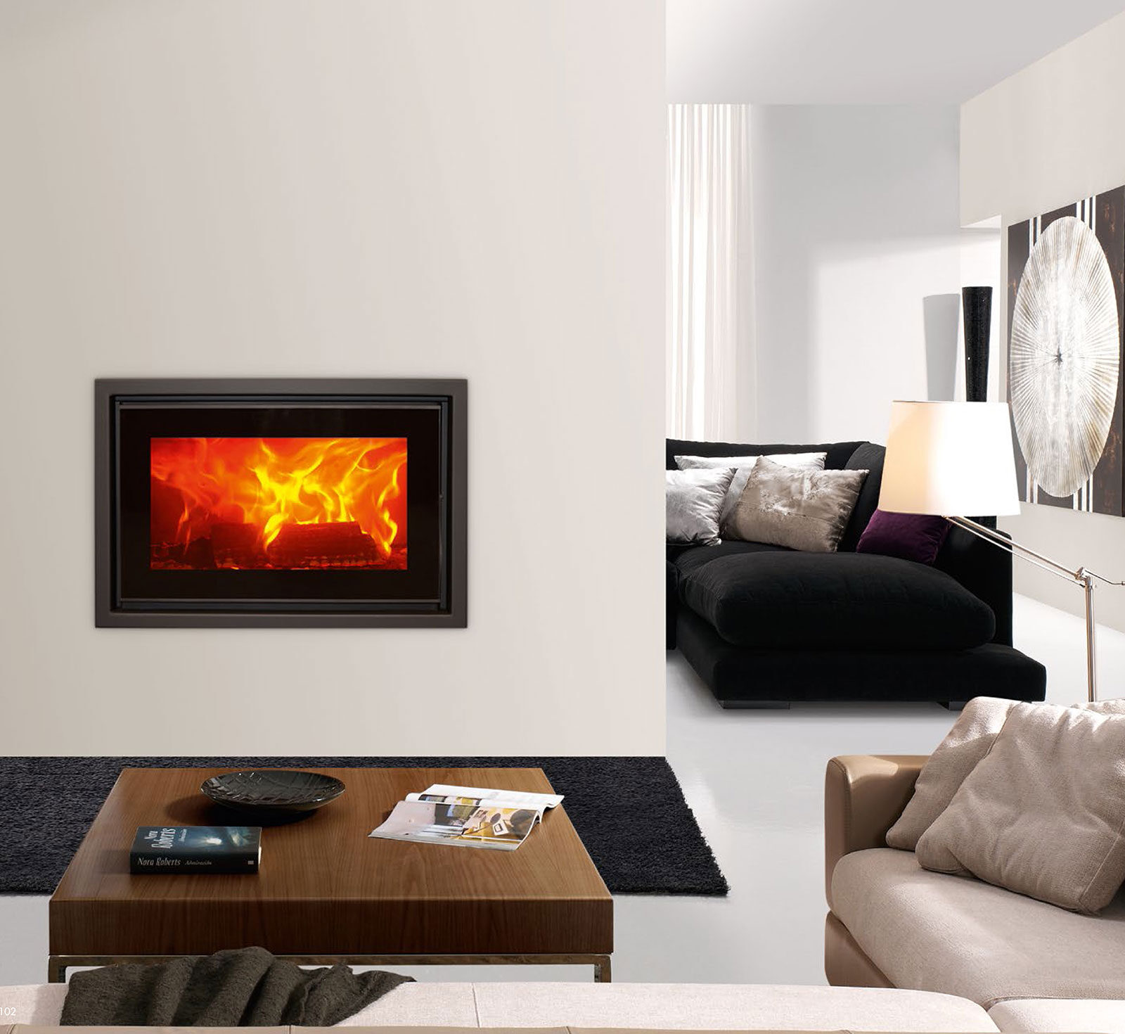 Estufa de leña Hogar Fireplace F-720-S EcoDesign de Bronpi