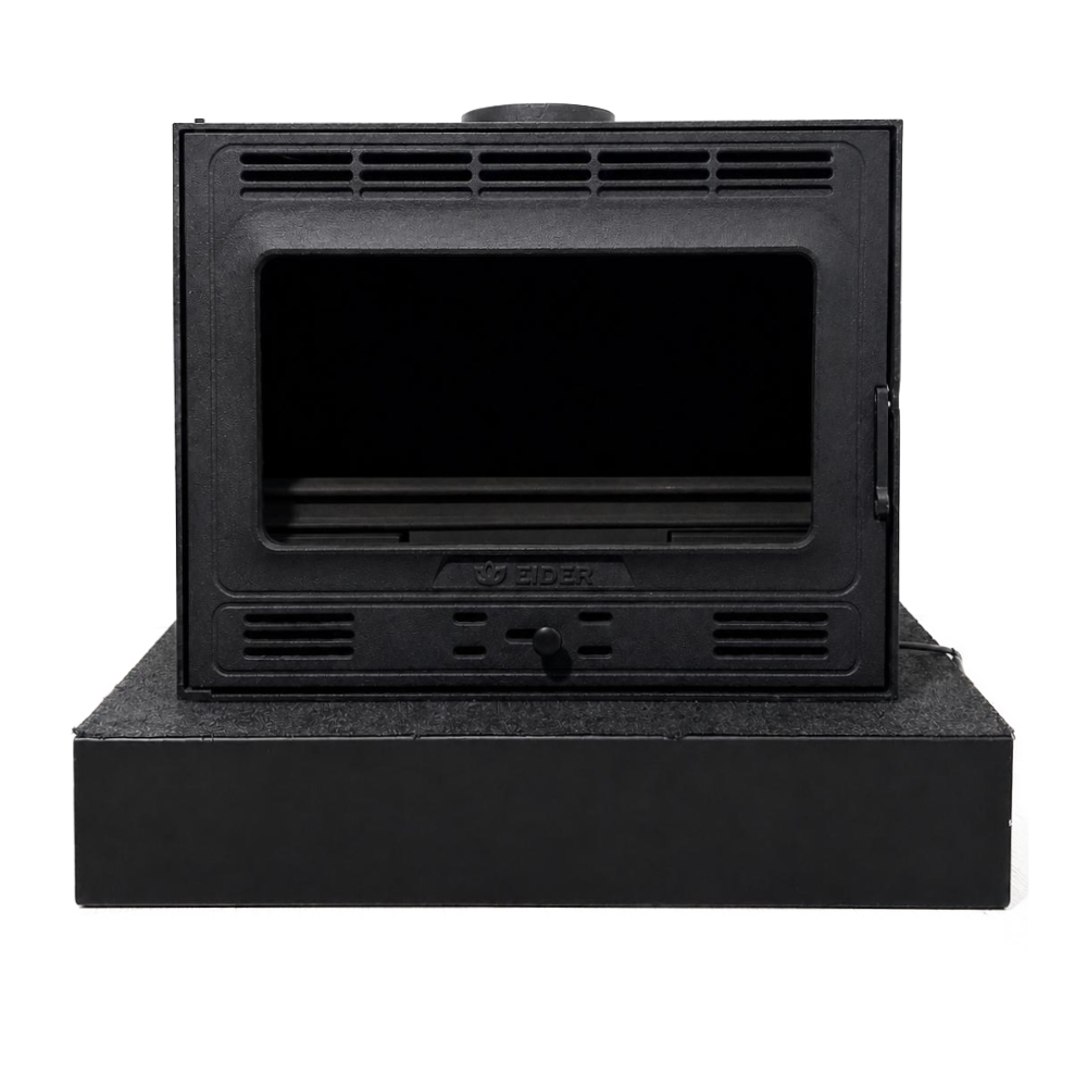 Estufa de leña Insert Tracia Iron 70 ventilada vista frontal