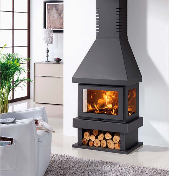 Chimenea de leña Canada EcoDesign con altura regulable