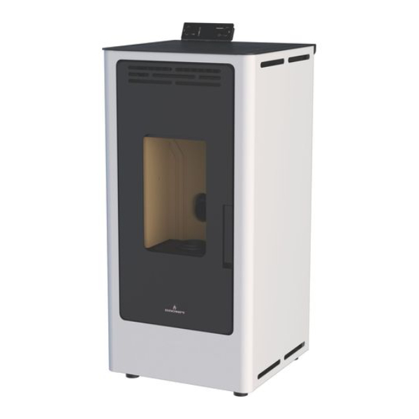 Estufa de pellet Kira Bronpi color marfil