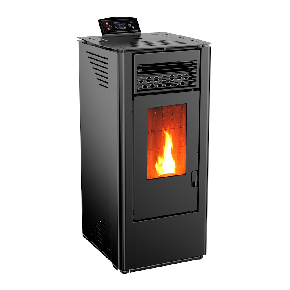 Estufa pellets King 10 kW Eider Biomasa color negro