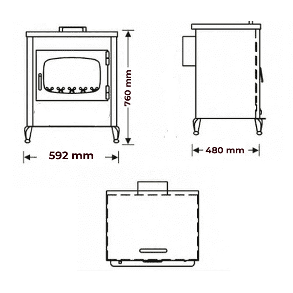 Plano medidas estructura estufa Castilla