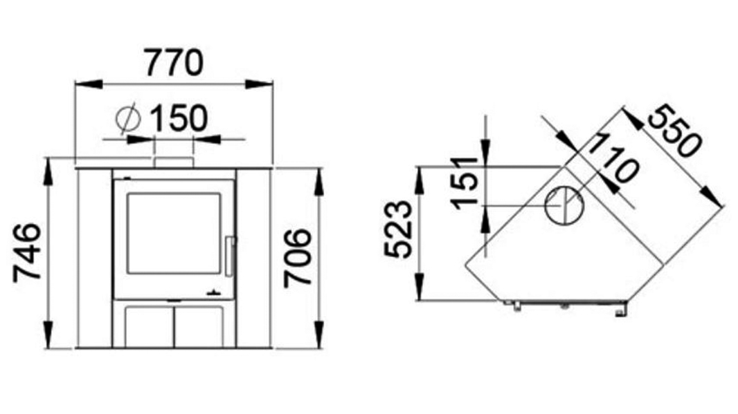 Dimensiones estufa lerma