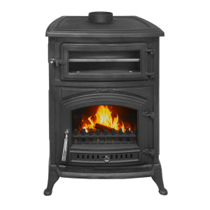 Estufa a lenha Antares Iron com forno Eider Biomassa