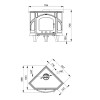 Dimensões do fogão de fundição Altea