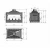 Dimensões do fogão a lenha Home Iron 90 2 faces