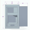 Dimensões do fogão a lenha embutido com forno Aston