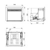 Dimensiones de la estufa de pellets insertable Neva