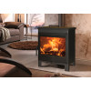 Estufa a lenha Dover EcoDesign com forno e aquecedor de pratos ambiente