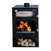Estufa a lenha Aston com forno vista frontal