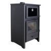 Lareira a lenha Quartz com forno vista lateral