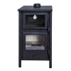 Lareira a lenha Quartz com forno vista frontal