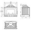 Lareira embutida Tesalia Glass 12 kW medidas