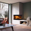 Lareira a lenha EcoDesign vidro reto