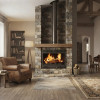 Lareira a lenha Insert Koni Iron 80 ventilada para casa