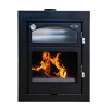 Lareira a lenha embutida com forno Aston vista frontal