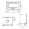 Plano de medidas da lareira a lenha Hogar Fireplace F 720 S EcoDesign